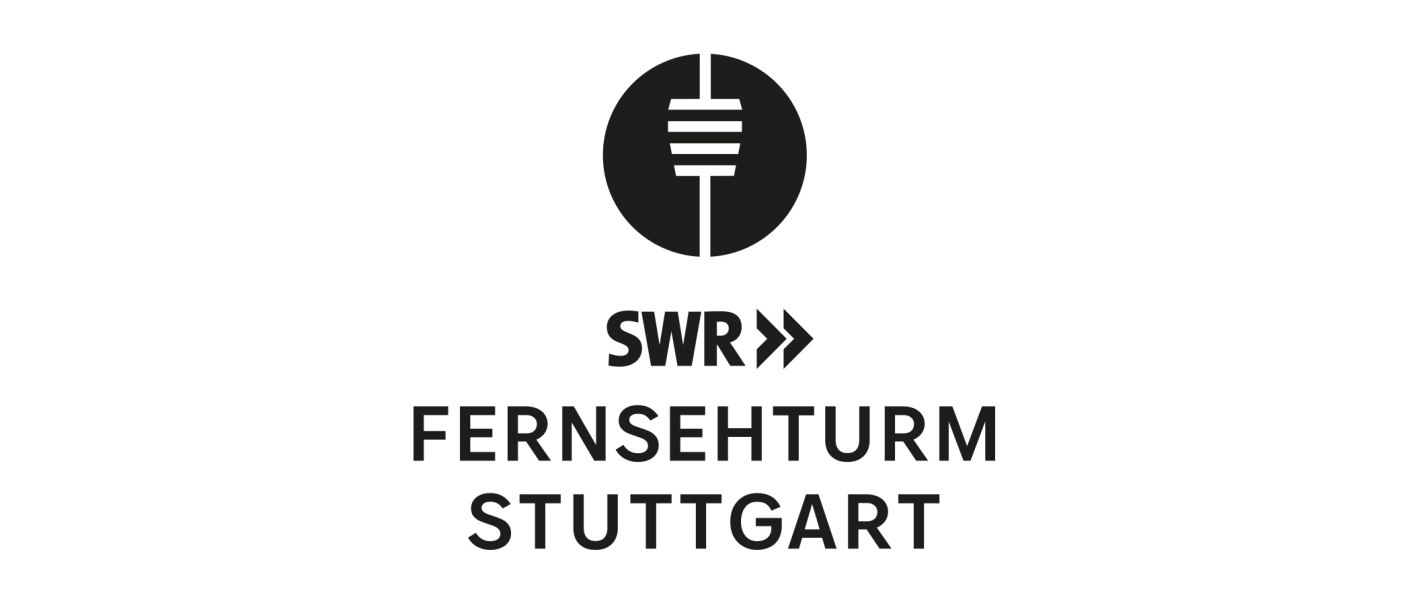 Logo des SWR Fernsehturms Stuttgart mit stilisiertem Turm und dem Schriftzug 'SWR Fernsehturm Stuttgart' darunter., © SWR Media Services GmbH Logo des SWR Fernsehturms Stuttgart mit stilisiertem Turm und dem Schriftzug 'SWR Fernsehturm Stuttgart' darunter., © SWR Media Services GmbH