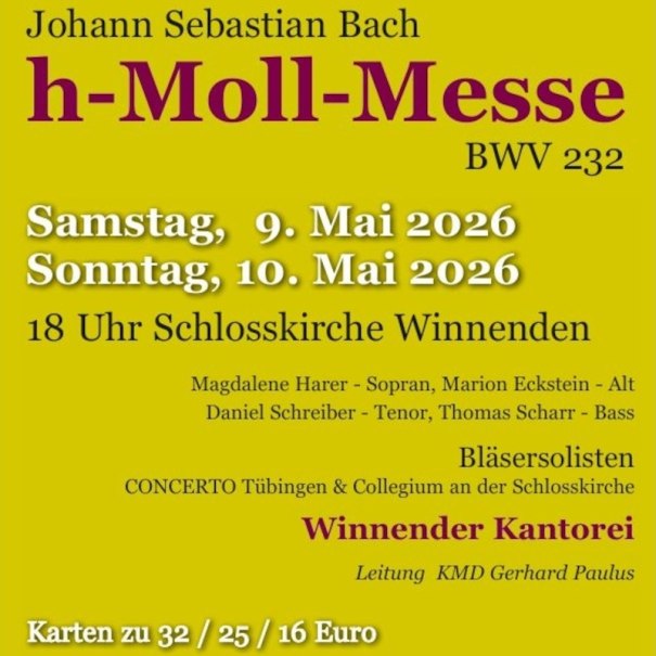 Johann Sebastian Bach: h-Moll-Messe, &copy; Evangelische Kirchengemeinde Winnenden