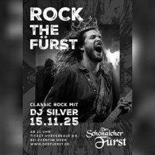 Schwarz-weiß Poster für 'Rock The Fürst' am 15.11.25 mit DJ Silver. Ein Gitarrist mit Krone ist abgebildet. Infos zu Tickets und Veranstaltungsort sind enthalten., © links im Bild Schwarz-weiß Poster für 'Rock The Fürst' am 15.11.25 mit DJ Silver. Ein Gitarrist mit Krone ist abgebildet. Infos zu Tickets und Veranstaltungsort sind enthalten., © links im Bild