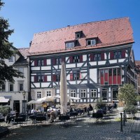 Eines der Fachwerkbauten der ältesten Fachwerkhäuserzeile Deutschlands in Esslingen am Neckar, © Esslinger Stadtmarketing & Tourismus GmbH