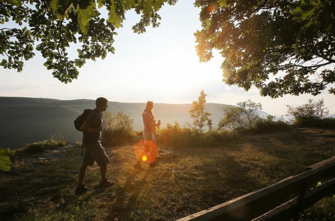 Sonnenuntergangswanderung am Buckleter Kapf, &copy; Kurverwaltung Bad Urach