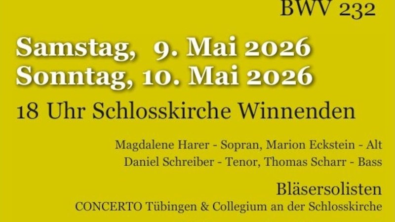 Johann Sebastian Bach: h-Moll-Messe, &copy; Evangelische Kirchengemeinde Winnenden