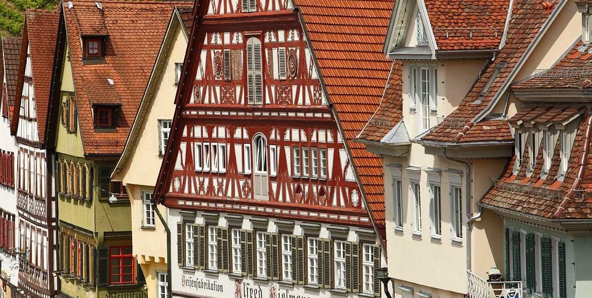 Imposantes Fachwerkgeb&auml;ude am Marktplatz, &copy; Esslinger Stadtmarketing & Tourismus GmbH