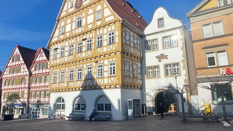Historischer Marktplatz mit Rathaus, &copy; Stadtmarketing Leonberg