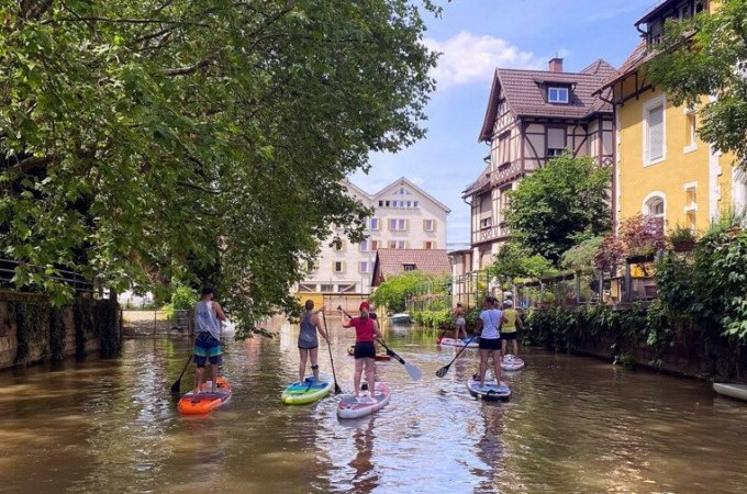 Stand-Up Paddling auf dem Neckar in Esslingen (für Fortgeschrittene), © Esslinger Stadtmarketing &amp; Tourismus GmbH