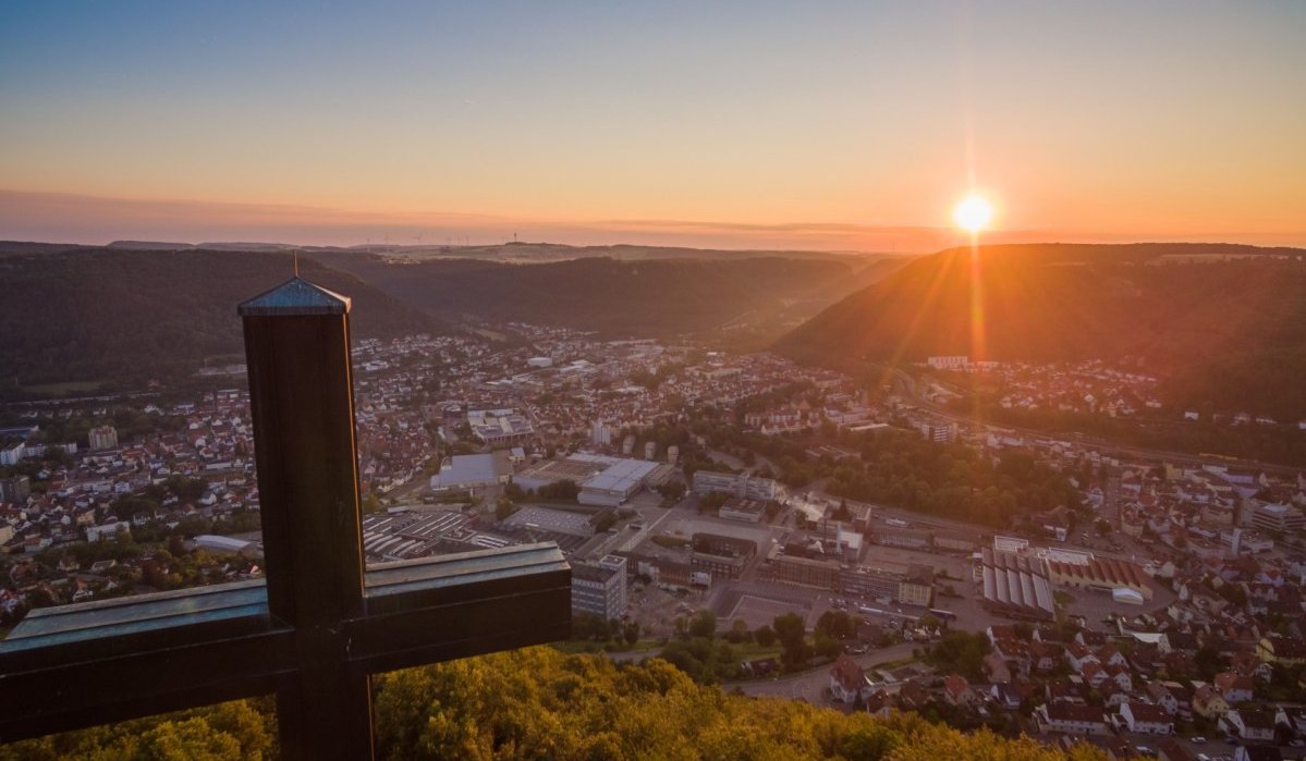 Ostlandkreuz Sonnenuntergang, &copy; Stadt Geislingen an der Steige