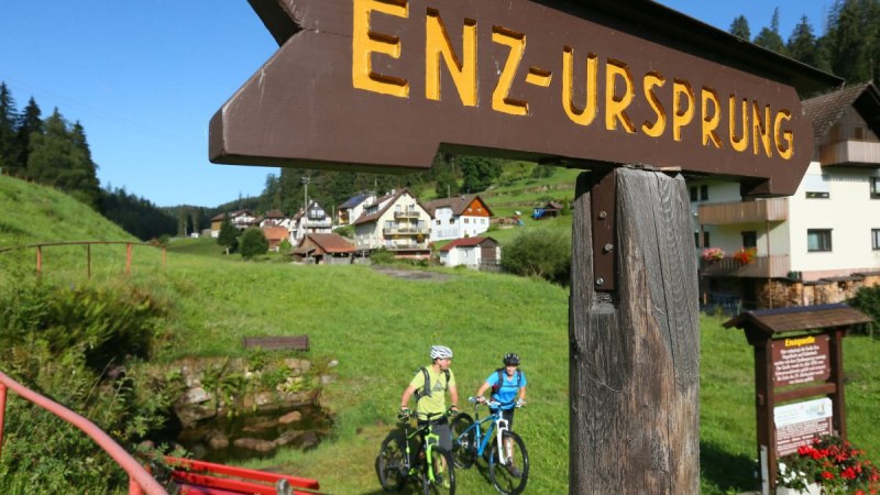 Start der Tour an der Enzquelle in Gompelscheuer, © Nördlicher Schwarzwald Start der Tour an der Enzquelle in Gompelscheuer, © Nördlicher Schwarzwald