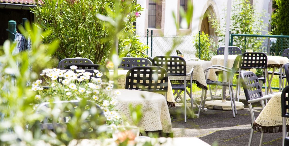 Terrasse Gasthof Zum guten Tröpfle, © Korb Terrasse Gasthof Zum guten Tröpfle, © Korb