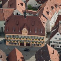 Historisches Rathaus Nürtingen - Luftaufnahme, © SMG