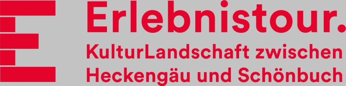 Logo mit rotem Text auf grauem Hintergrund: 'Erlebnistour. KulturLandschaft zwischen Heckengäu und Schönbuch'., © Verband Region Stuttgart Logo mit rotem Text auf grauem Hintergrund: 'Erlebnistour. KulturLandschaft zwischen Heckengäu und Schönbuch'., © Verband Region Stuttgart