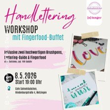 Handlettering Workshop mit Fingerfood, © links im Bild Handlettering Workshop mit Fingerfood, © links im Bild