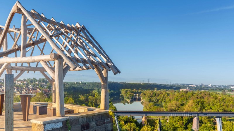 Aussichtsplattform am Wein-Lese-Weg Marbach, © Stuttgart-Marketing GmbH, Martina Denker