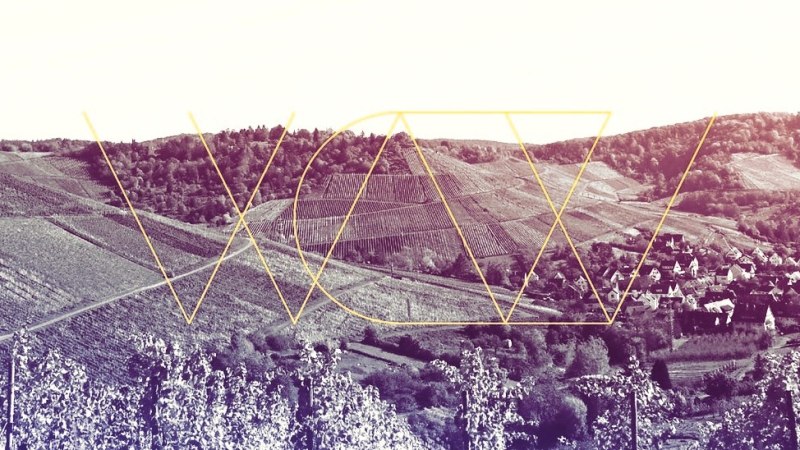 Weinberge erstrecken sich über Hügel, ein Dorf liegt im Hintergrund. Geometrische Linien überlagern das Bild, das in einem Sepia-Ton gehalten ist., © Weinbau Wieder Weinberge erstrecken sich über Hügel, ein Dorf liegt im Hintergrund. Geometrische Linien überlagern das Bild, das in einem Sepia-Ton gehalten ist., © Weinbau Wieder