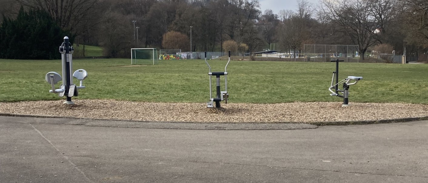 Übungsgeräte für Eigengewichtsübungen im Galgenbergpark, © Lena Besemer