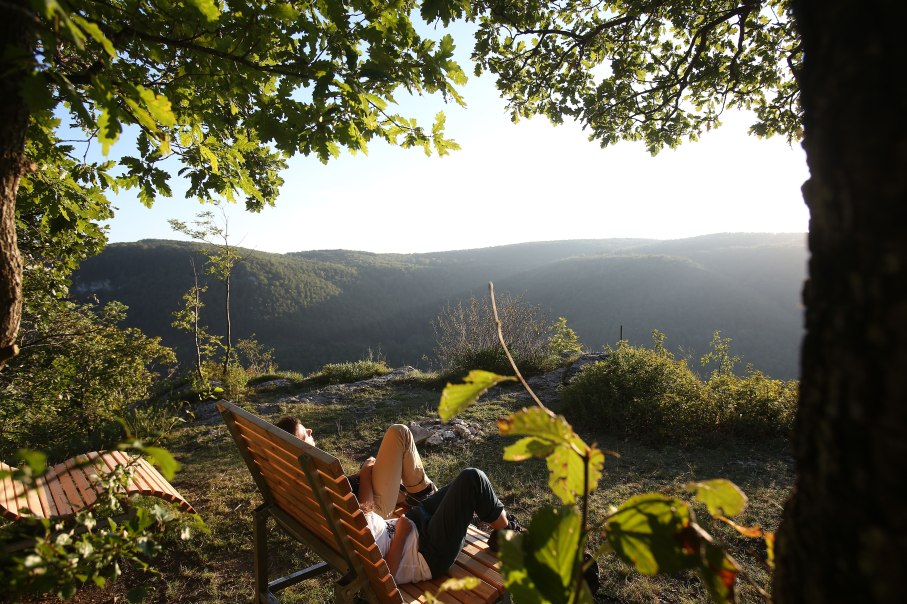 G&auml;stewanderung auf dem Premiumweg Hochbergsteig, &copy; Bad Urach Tourismus