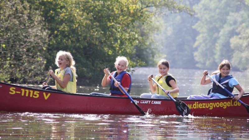 Kanufahren für Kinder in den Sommerferien, © Die Zugvögel - Kanu-Tours und mehr