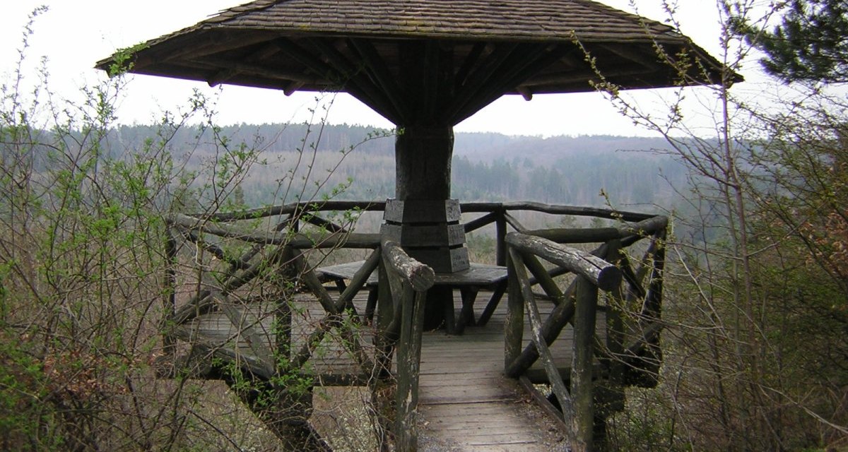 Ein hölzerner Aussichtspunkt mit Dach, umgeben von Bäumen und Sträuchern, bietet einen Blick auf bewaldete Hügel im Hintergrund., © Naturpark Schönbuch Ein hölzerner Aussichtspunkt mit Dach, umgeben von Bäumen und Sträuchern, bietet einen Blick auf bewaldete Hügel im Hintergrund., © Naturpark Schönbuch