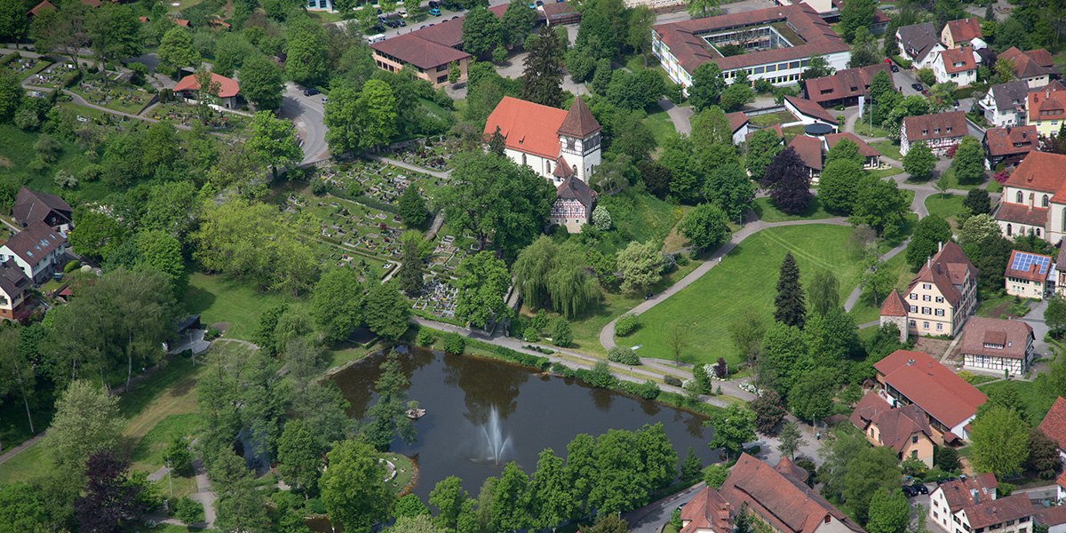 Blick auf Murrhardt und die Walterichskirche