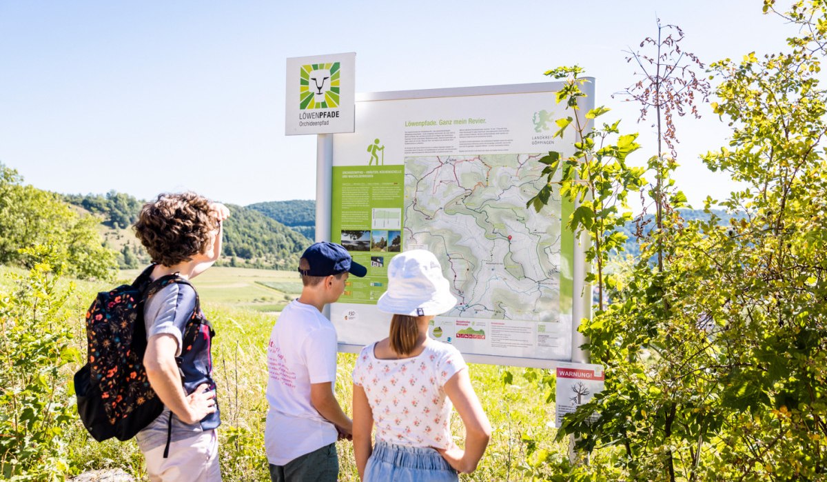 L&ouml;wenpfade Wandertafel, &copy; TMBW