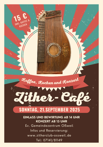Zither-Café: Kaffee, Kuchen und Konzert, © Ludwigsburg