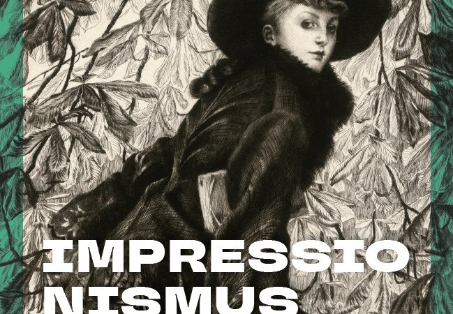 Plakat zur Ausstellung "Der andere Impressionismus"  mit einem Radierung von James Tissot in der Galerie Stihl Waiblingen, © © Staatliche Museen zu Berlin, Kupferstichkabinett / Dietmar Katz