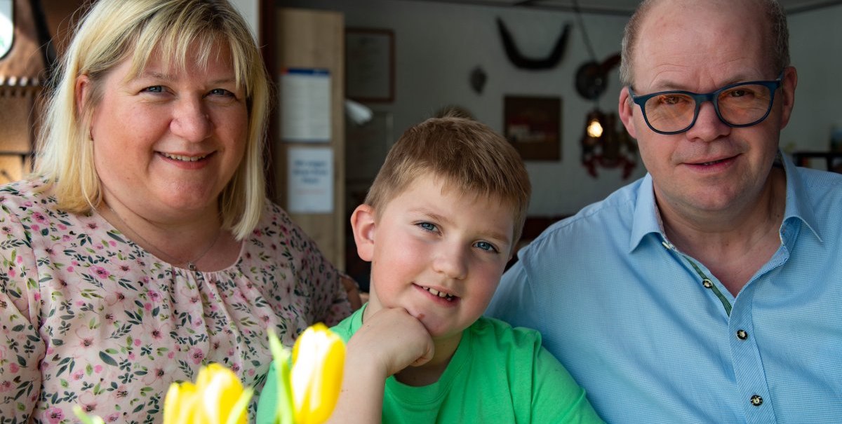 Ihre Gastgeber Martina, Michael und Max Barich, © Korb Ihre Gastgeber Martina, Michael und Max Barich, © Korb