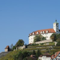Schloss Kaltenstein thront auf einem Hügel, umgeben von Weinbergen. Im Vordergrund sind traditionelle Häuser zu sehen, der Himmel ist klar und blau., © Land der 1000 Hügel - Kraichgau-Stromberg Schloss Kaltenstein thront auf einem Hügel, umgeben von Weinbergen. Im Vordergrund sind traditionelle Häuser zu sehen, der Himmel ist klar und blau., © Land der 1000 Hügel - Kraichgau-Stromberg