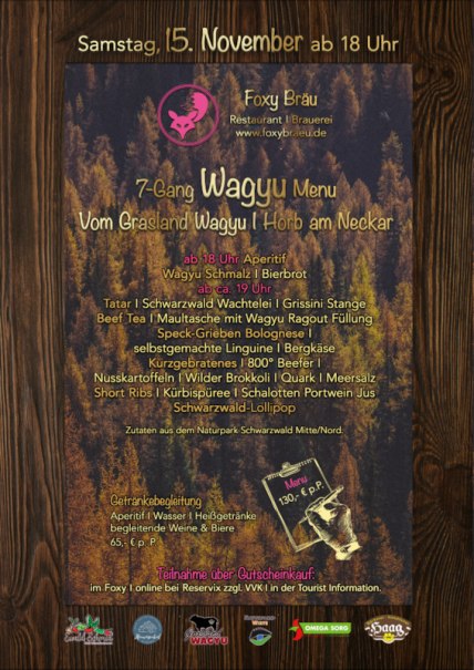 Wagyu Menu, © Touristik Bad Wildbad GmbH
