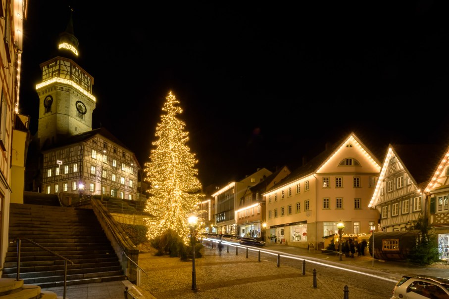Weihnachtlicher Lichterglanz in Backnang, &copy; www.stephan-haase.de