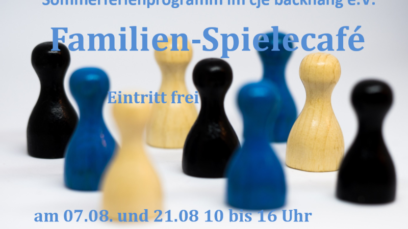 Familien-Spielecafé in den Sommerferien, © Backnang Familien-Spielecafé in den Sommerferien, © Backnang