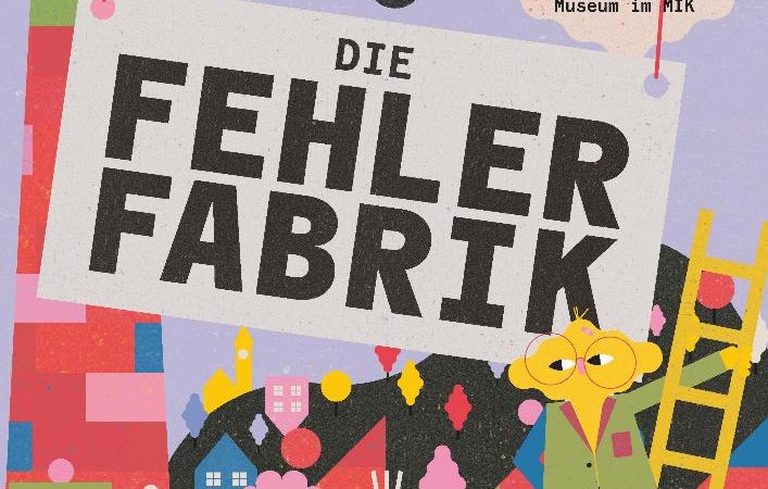 Buntes Plakat der Mitmach-Ausstellung 'Die Fehlerfabrik' im Ludwigsburg Museum. Grafiken von Robotern, Blumen und Schildern. Termine: 19.10.2025 - 4.4.2026., © Ludwigsburg Museum