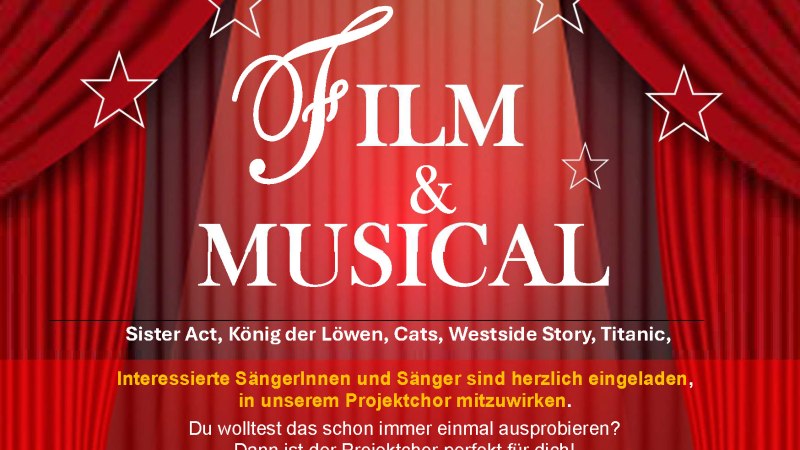Chorprojekt Liederkranz Gaildorf und die Altdorfer Sing- und Spielgemeinschaft nebst einem Blechbl&auml;serensemble pr&auml;sentieren Highlights aus Film und Musical