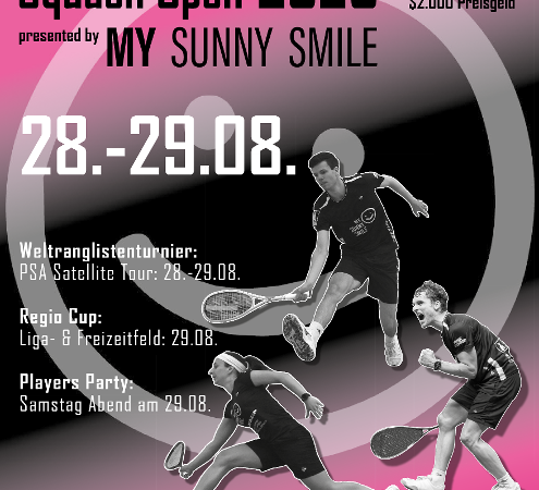 Schräglage Squash Open 2026 presented by My Sunny Smile, © Schräglage Squash Open 2026 – Weltranglistenturnier & Regio-Cup Schräglage Squash Open 2026 presented by My Sunny Smile, © Schräglage Squash Open 2026 – Weltranglistenturnier & Regio-Cup