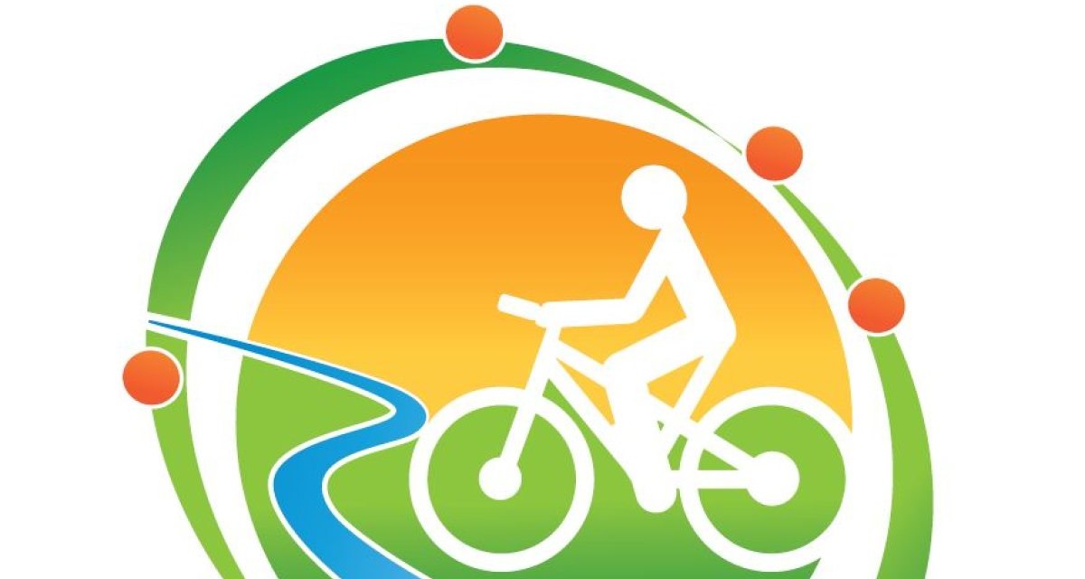 Logo des Radrundwegs Waiblingen mit stilisiertem Radfahrer, Fluss und Landschaft in grünen und orangen Tönen., © Waiblingen - Stuttgart-Marketing GmbH Logo des Radrundwegs Waiblingen mit stilisiertem Radfahrer, Fluss und Landschaft in grünen und orangen Tönen., © Waiblingen - Stuttgart-Marketing GmbH