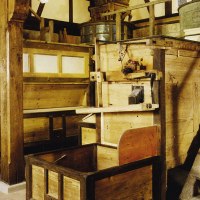 Innenansicht der Mäulesmühle in Leinfelden-Echterdingen mit alten Holzkonstruktionen und Mühlentechnik., © Mäulesmühle Leinfelden-Echterdingen