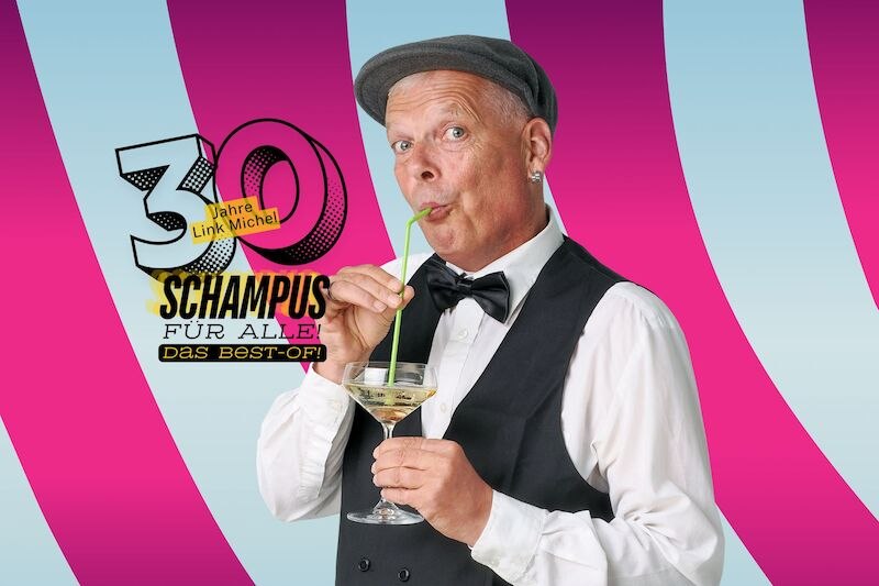 &bdquo;Schampus f&uuml;r alle&ldquo; 30 Jahre Link Michel &ndash; Das Beste-of! Schwaben-Comedy, &copy; Die Kultourmacher vom Alten Amtsgericht e.V.